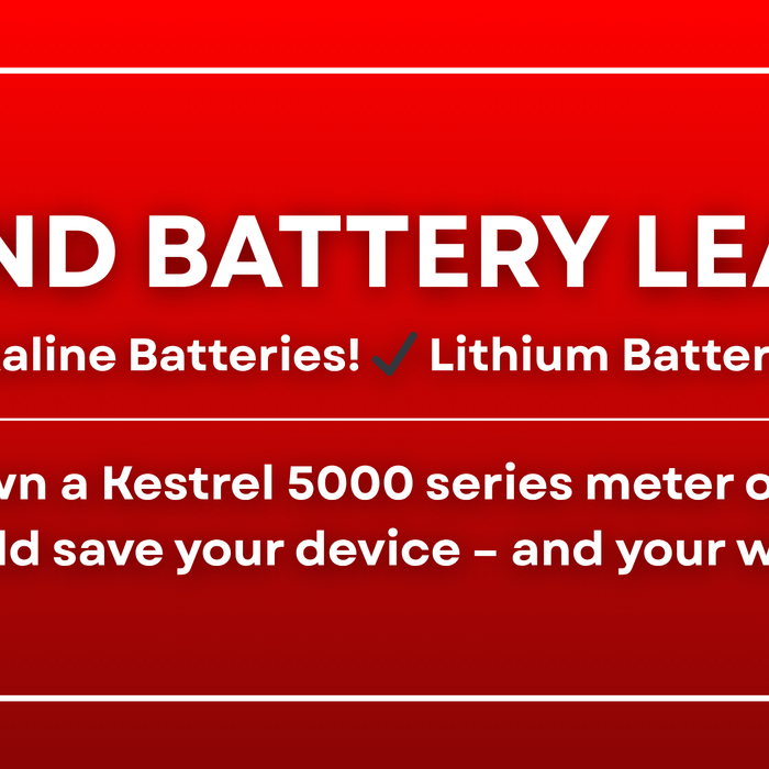 ⚠️ End Battery Leaks: No Alkaline Batteries in Your Kestrel Meter! ⚠️