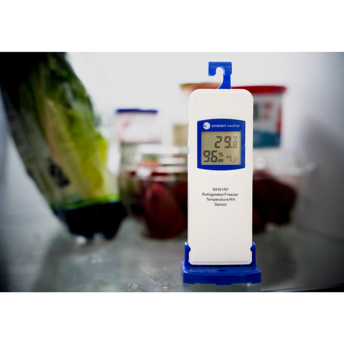 Ambient Weather WH51RF Refrigerator/Freezer Temperature and Humidity Sensor