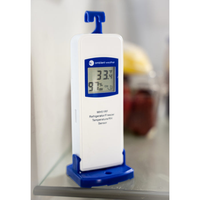 Ambient Weather WH51RF Refrigerator/Freezer Temperature and Humidity Sensor