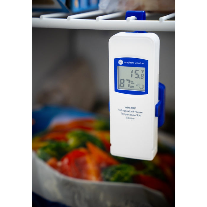 Ambient Weather WH51RF Refrigerator/Freezer Temperature and Humidity Sensor