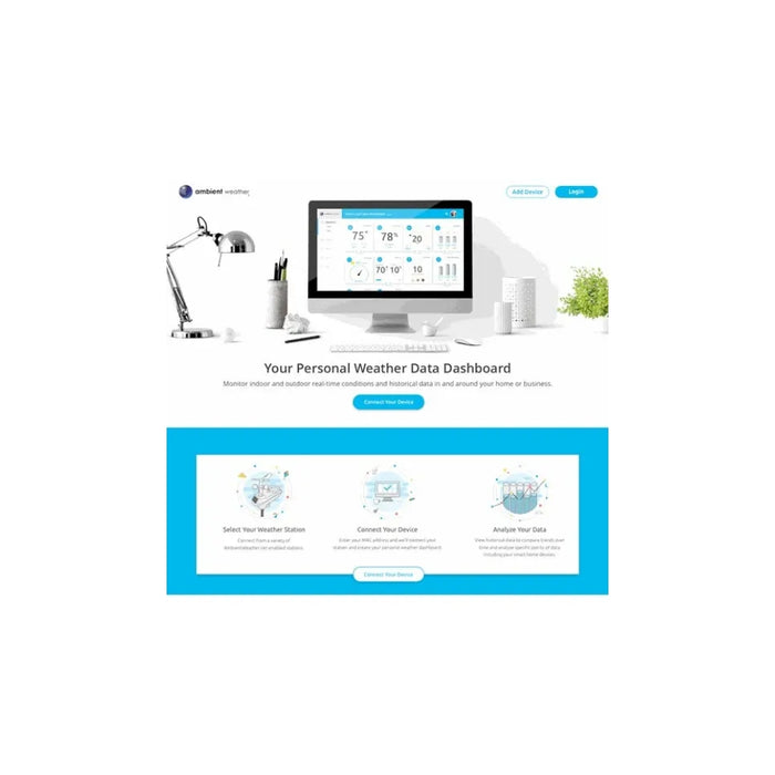 Ambient Weather WS-2000 Wi-Fi Home Weather Station with Remote Monitoring and Alerts