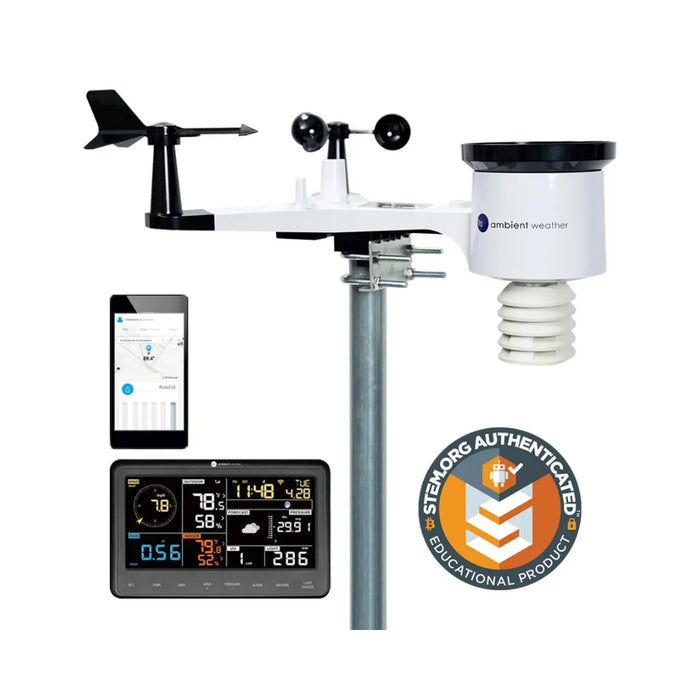 Ambient Weather WS-2902 Wi-Fi Home Weather Station with Remote Monitoring and Alerts