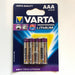 AAA 1.5V Lithium Batteries - 4 x pack